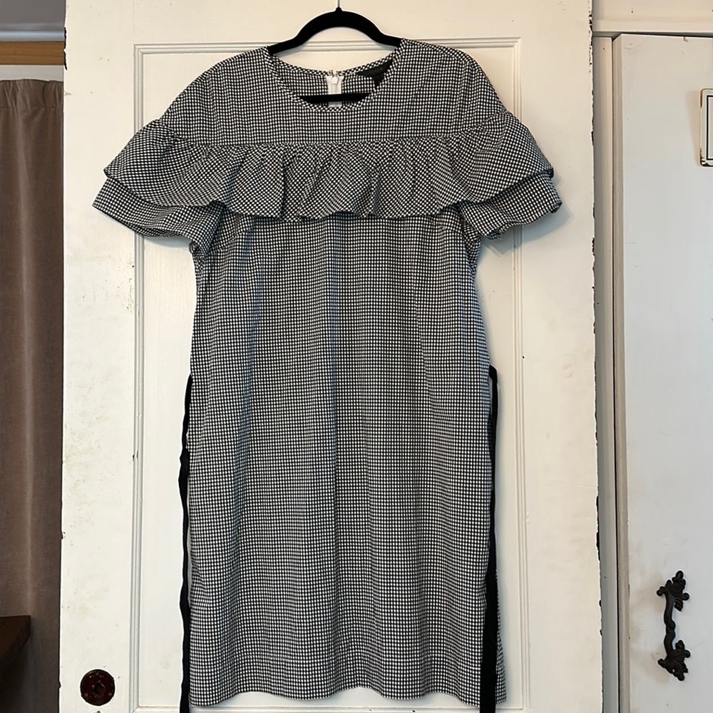 Gingham Cotton Dress | Cottagecore Prairie Ruffle Tie Waist · J.Crew - Picture 2 of 13